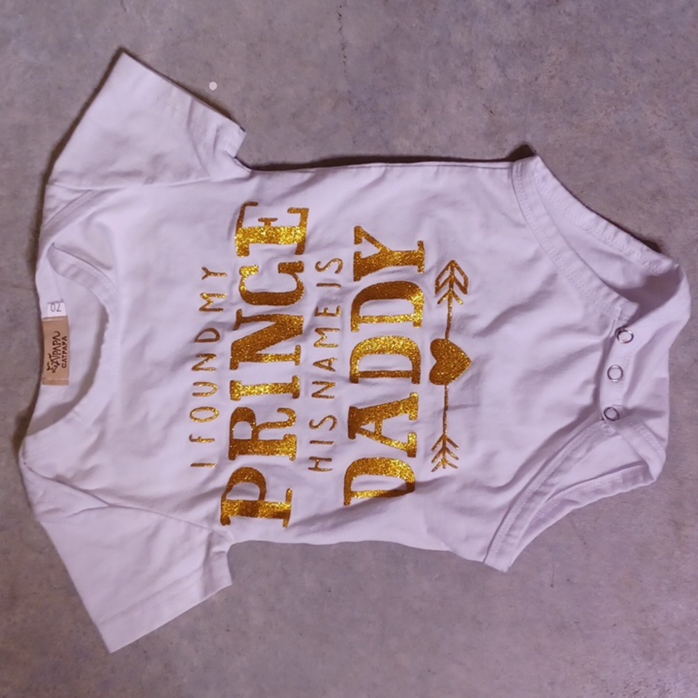 Catpapa white onesie 3-6 months